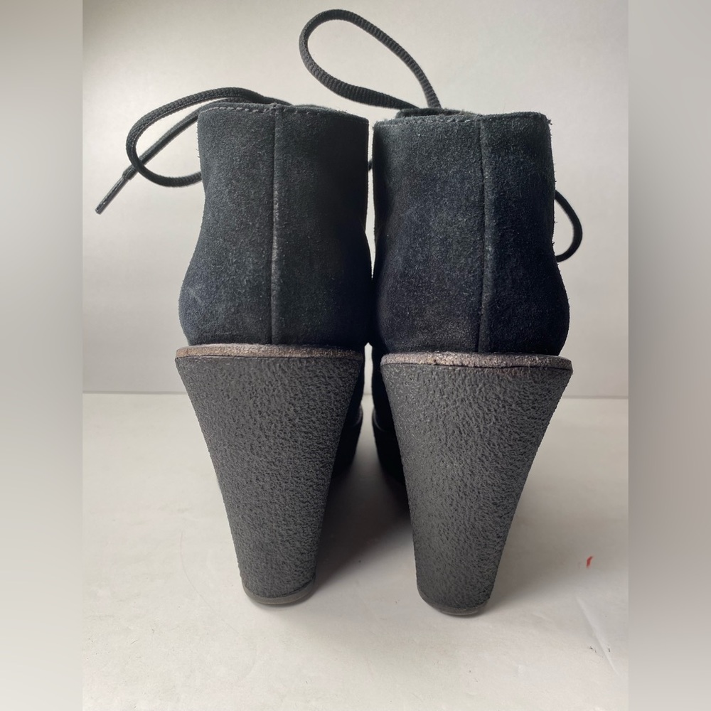 Burberry suede wedge ankle boots black 36.5 - Picture 9 of 10